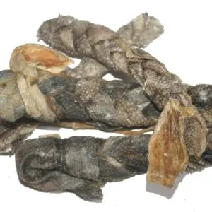 Dorschhaut Sticks geflochten