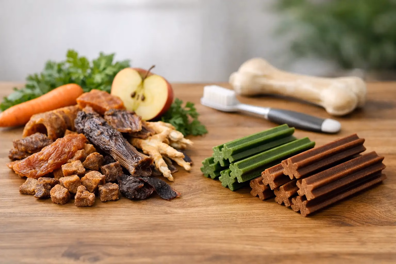 Natürliche Hundesnacks oder Zahnpflegesticks?