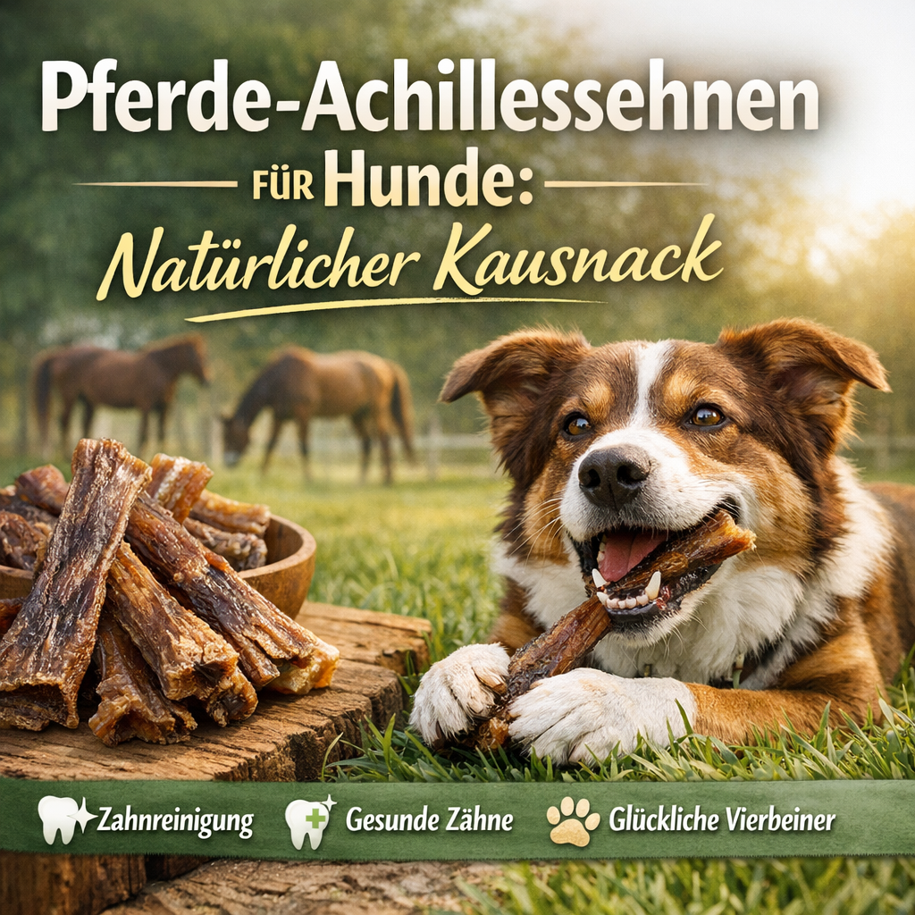 Pferde-Achillessehnen für Hunde: Natürlicher Kausnack