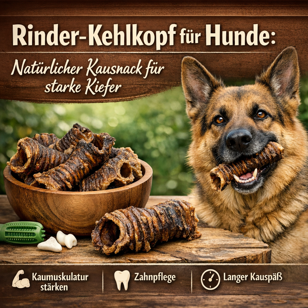 Rinder-Kehlkopf für Hunde: Natürlicher Kausnack für starke Kiefer