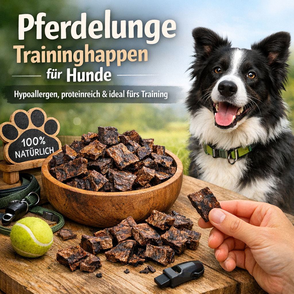 Pferdelunge Traininghappen für Hunde