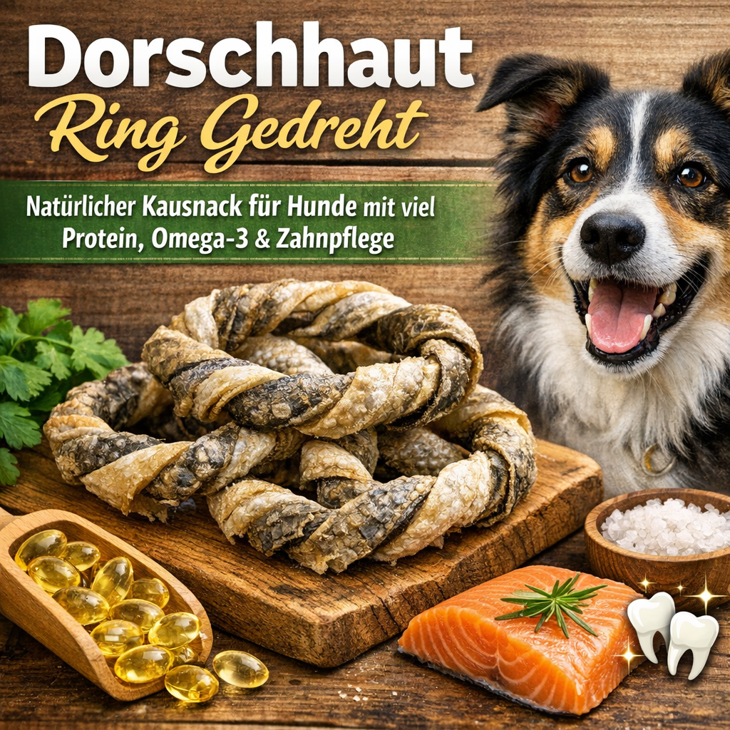 Dorschhaut Ring Gedreht