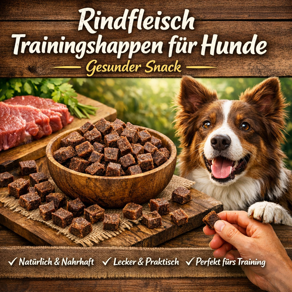 Rindfleisch Trainingshappen für Hunde: Gesunder Snack