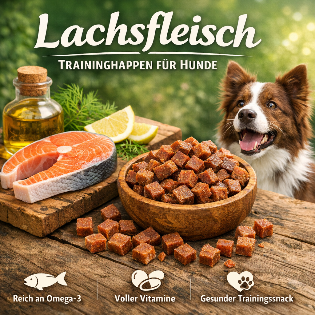 Lachsfleisch Traininghappen für Hunde